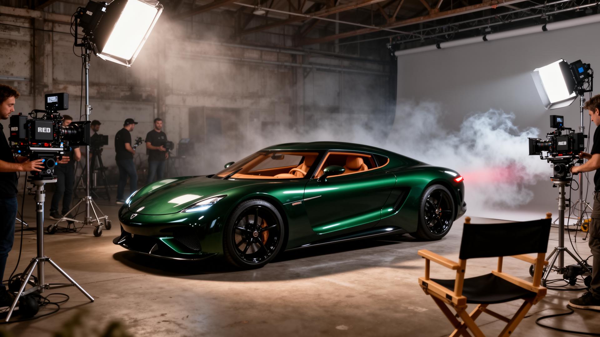 Koenigsegg Gemera under filminspelning